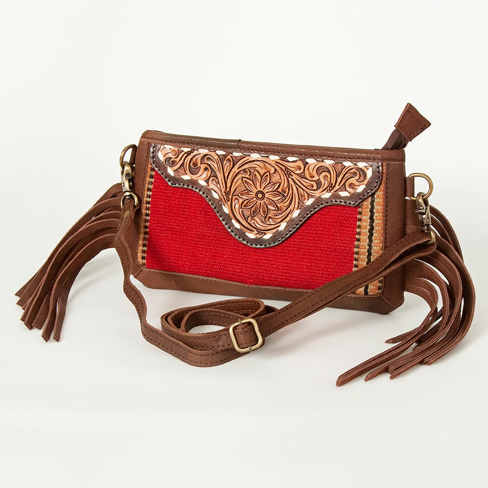 American Darling Small Crossbody Hand Tooled Saddle Blanket Genuine Leather women bag western handbag purse