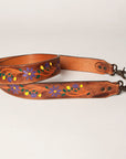 American Darling ADSTZ103 Hand Tooled Genuine Leather Crossbody Handle Strap For Bags