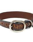 BAR H EQUINE Natural Holly Sunflower Hand Painted Western Leather Dog Collar