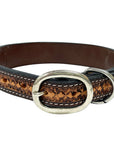 BAR H EQUINE Bonnie Blossom Sunflower Hand Painted Western Leather Dog Collar