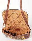 American Darling Hand Tooled Saddle Blanket Genuine Leather Women Bag Western Handbag Purse
