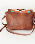 American Darling Hand Tooled Saddle Blanket Genuine Leather Women Bag Western Handbag Purse