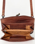 ADBG829B American Darling Hand Tooled Saddle Blanket Genuine Leather Women Bag Western Handbag Purse