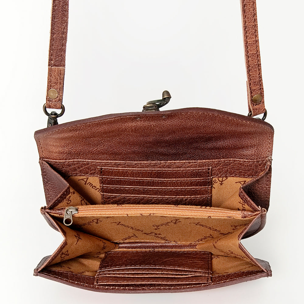 ADBG829E American Darling Hand Tooled Saddle Blanket Genuine Leather Women Bag Western Handbag Purse