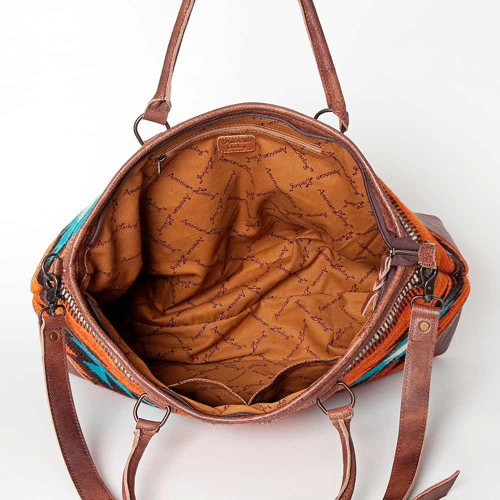 ADBG833B American Darling Saddle Blanket Genuine Leather Women Bag Western Handbag Purse