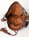 American Darling ADBG574D1 Large Crossbody Saddle Blanket Hair On Genuine Leather Women Bag Western Handbag Purse