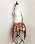 American Darling ADBGZ596 Crossbody Hand Tooled Hair-On Genuine Leather Women Bag Western Handbag Purse