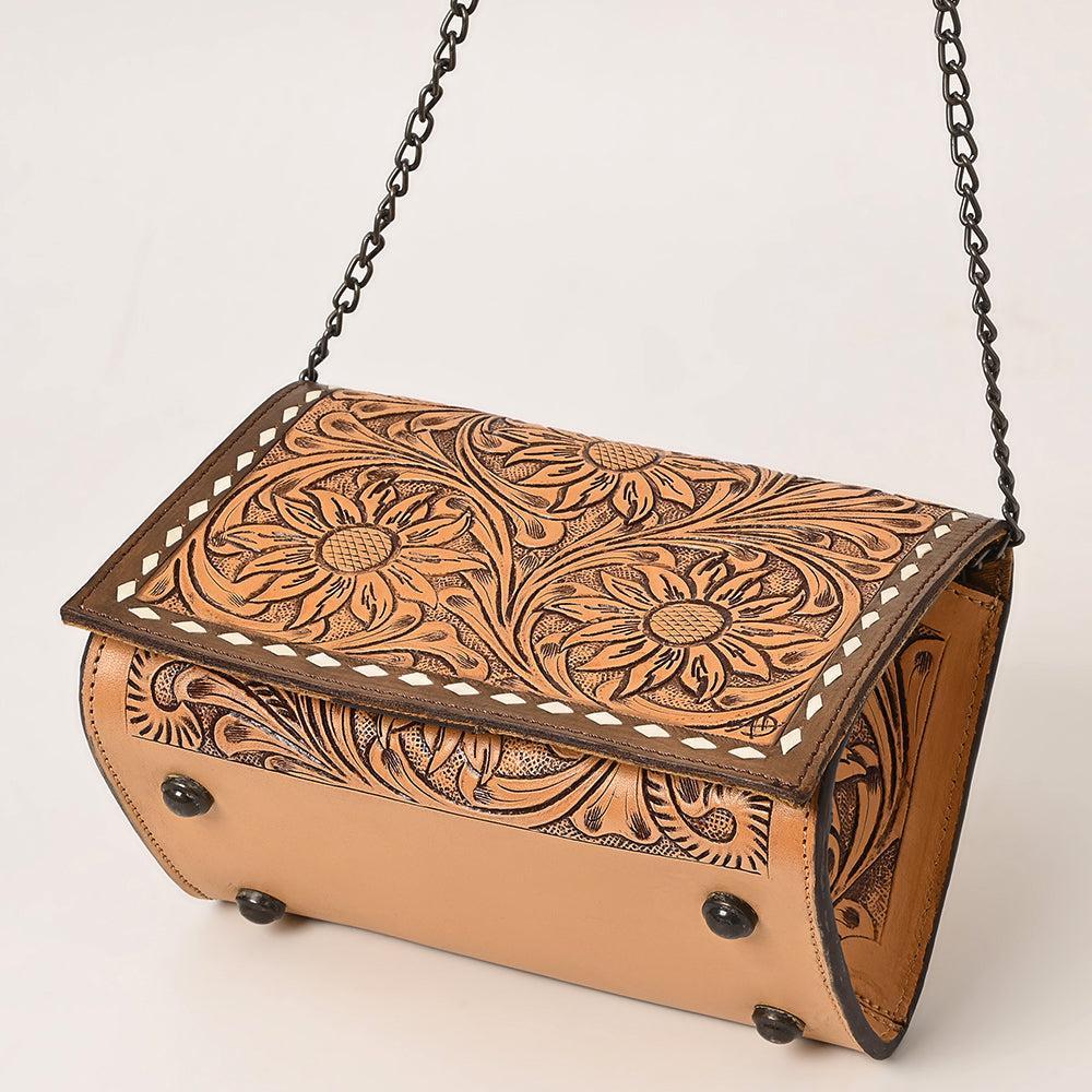 American Darling ADBGZ601 Crossbody Hand Tooled Genuine Leather Women Bag Western Handbag Purse