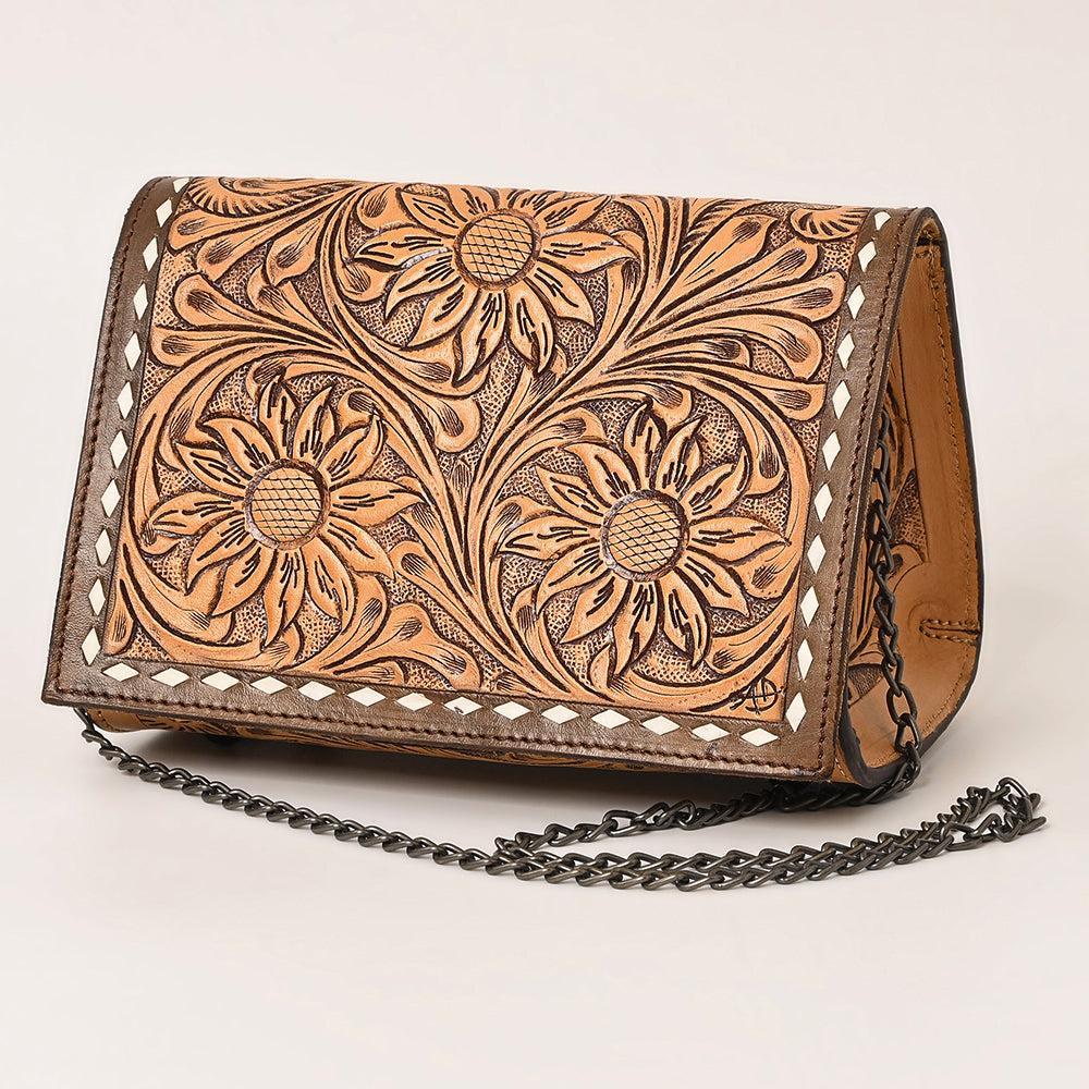 American Darling ADBGZ601 Crossbody Hand Tooled Genuine Leather Women Bag Western Handbag Purse