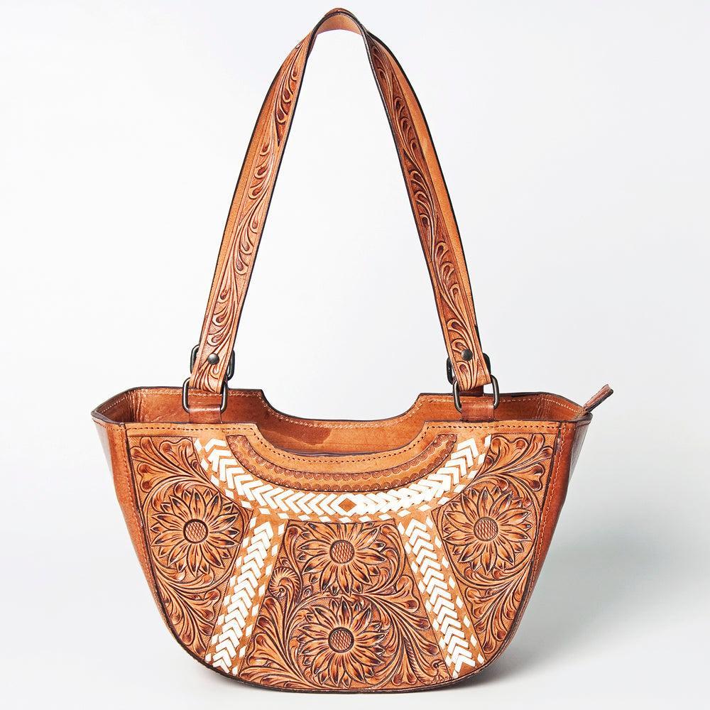 American Darling ADBGZ609 Tote Hand Tooled Genuine Leather Women Bag Western Handbag Purse