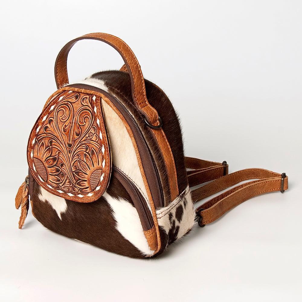 ADBGZ611 American Darling Hand Tooled Hair On Genuine Leather Women Bag Western Handbag Purse