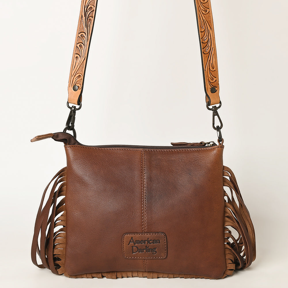 American Darling Cross Body Hand Tooled Hair on-Genuine Leather Western Women Bag Handbag Purse | Crossbody for |Cute