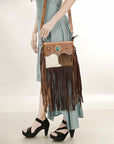 American Darling Cross Body Hand Tooled Hair on-Genuine Leather Western Women Bag Handbag Purse | Crossbody for |Cute