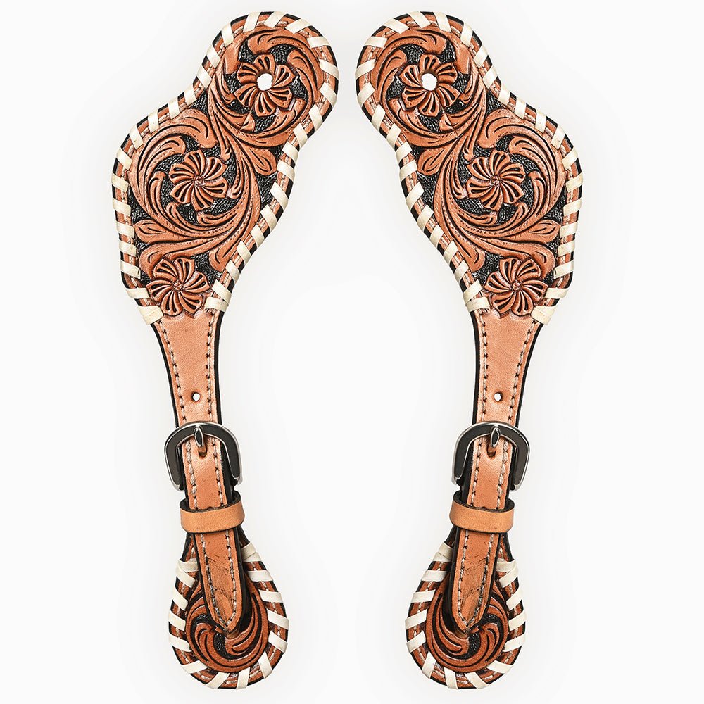 Durable Handcrafted PremiumLeather Spur Straps For Women Western Riding Show Rodeo