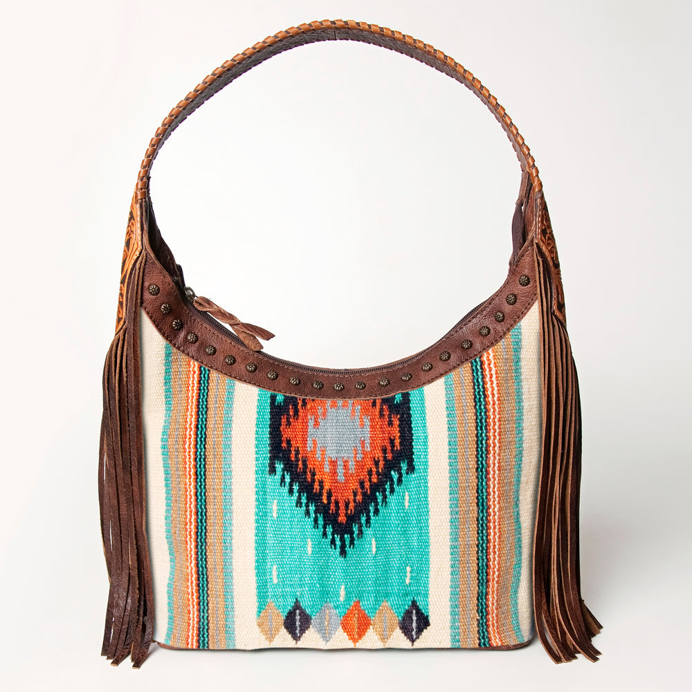 Hobo Hair On Saddle Blanket Genuine Leather Western Bag For Women