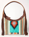 Hobo Hair On Saddle Blanket Genuine Leather Western Bag For Women