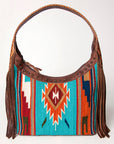 Hobo Hair On Saddle Blanket Genuine Leather Western Bag For Women