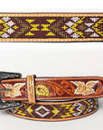 American Darling Beautifully Hand Tooled Genuine American Leather Belt Men and  Women