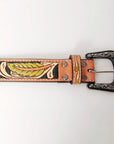American Darling Beautifully Hand Tooled Genuine American Leather Belt Men and  Women