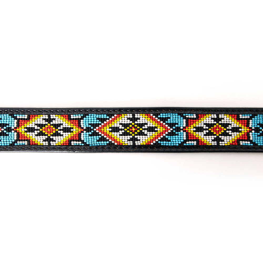 American Darling ADBLF147-L Beautifully Hand Tooled Genuine American Leather Belt Men and  Women Beaded
