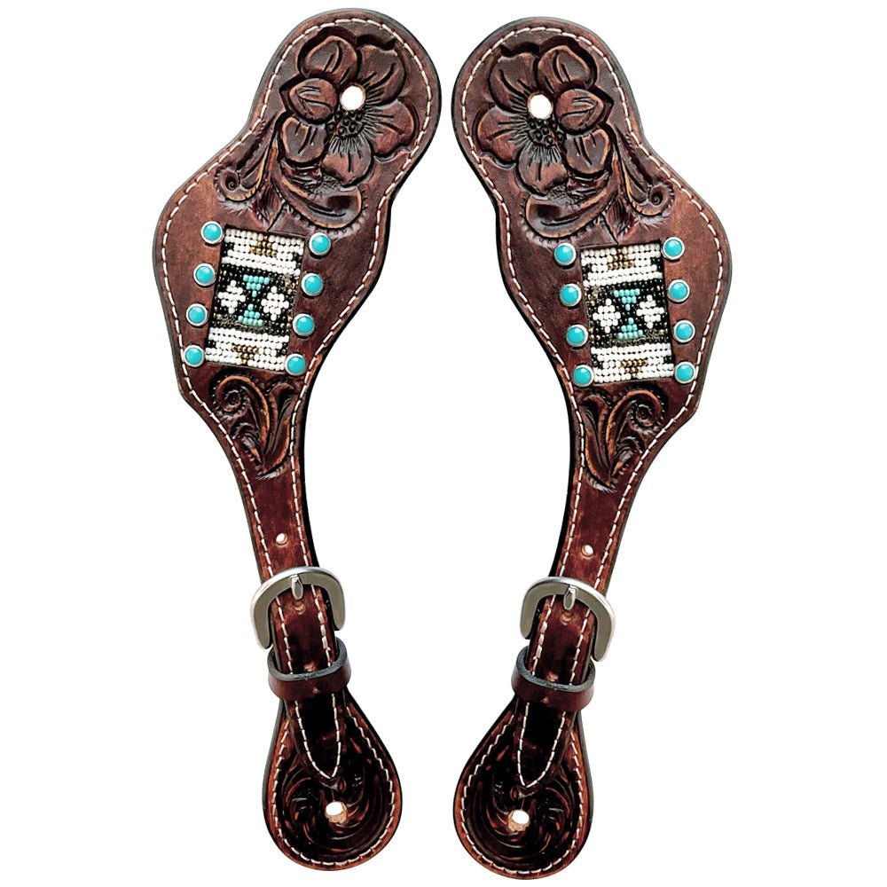 Durable Handcrafted PremiumLeather Spur Straps For Women Western Riding Show Rodeo