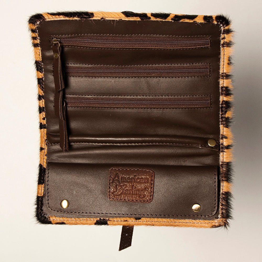 American Darling Jewelry Case Hair On Genuine Leather women bag western handbag purse