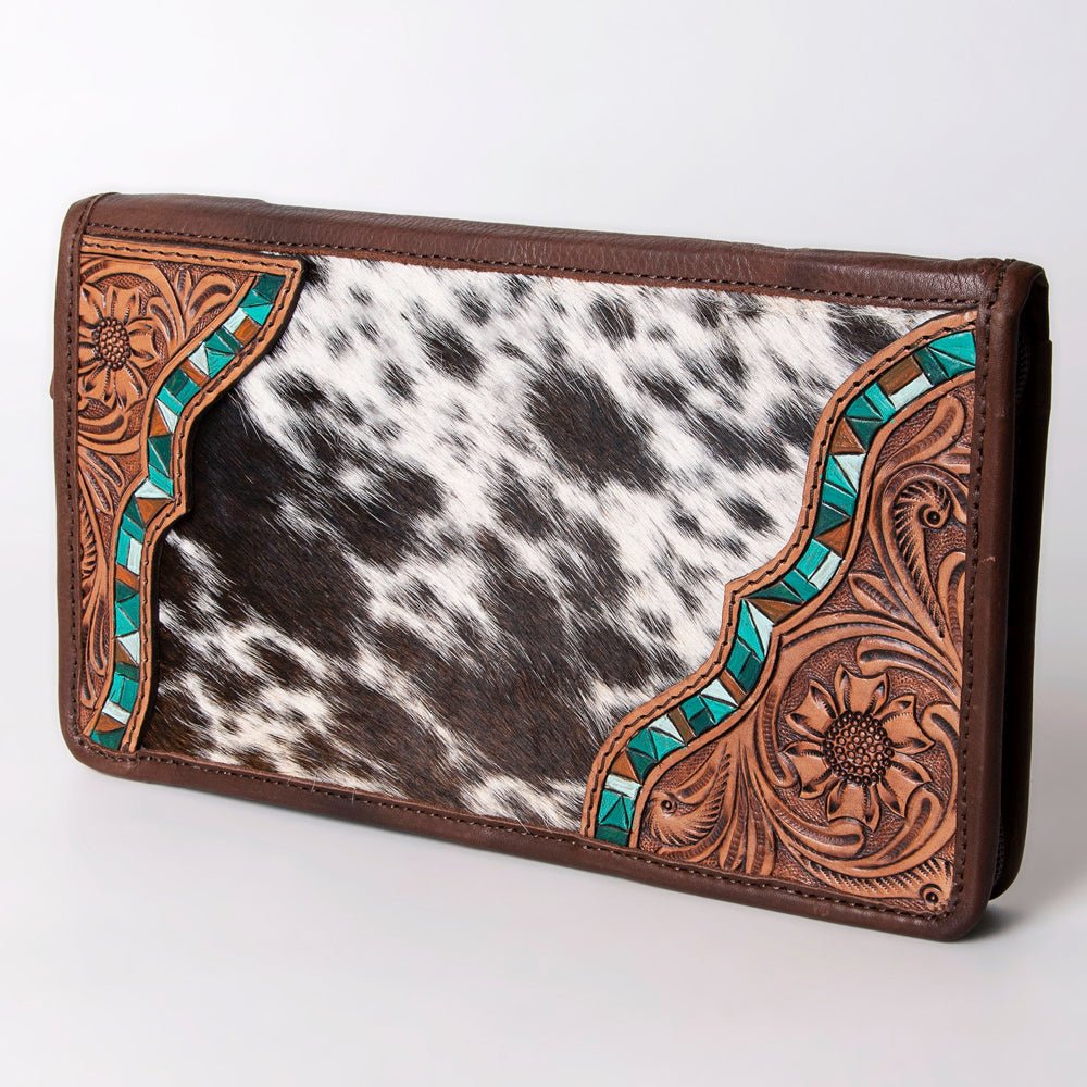 American Darling Jewelry Case Hand Tooled Hair On Genuine Leather women bag western handbag purse