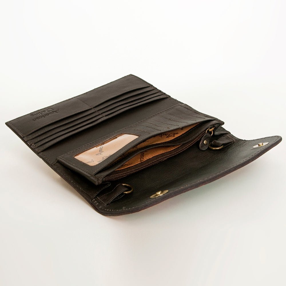 American Darling Wallet Hand Tooled Genuine Leather women bag western handbag purse
