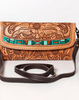 American Darling Wallet Hand Tooled Genuine Leather women bag western handbag purse