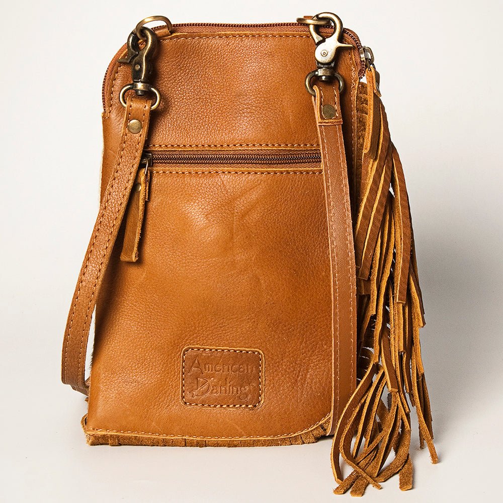 American Darling Chaps Bag Hand Tooled Hair On Genuine Leather women bag western handbag purse