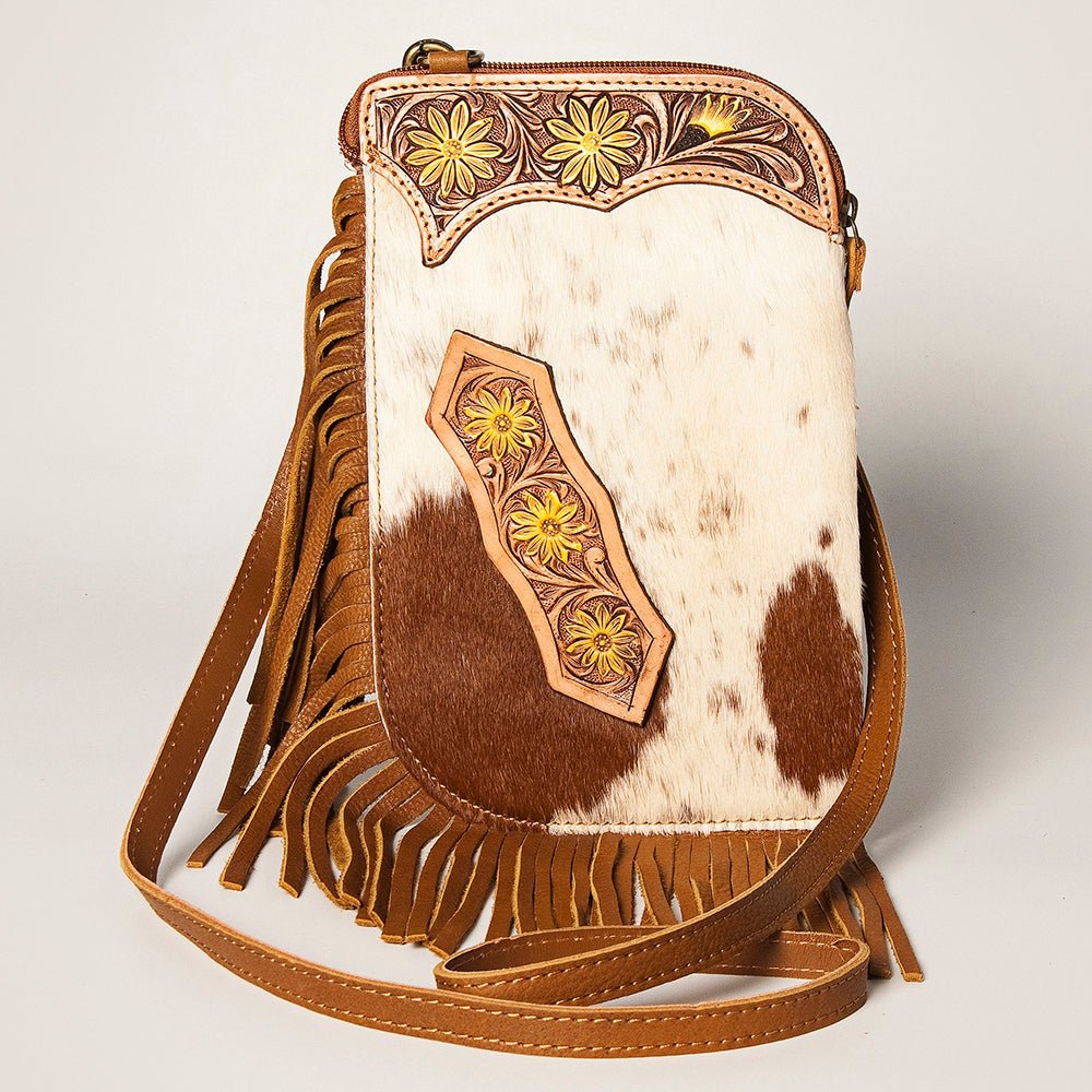American Darling Chaps Bag Hand Tooled Hair On Genuine Leather women bag western handbag purse