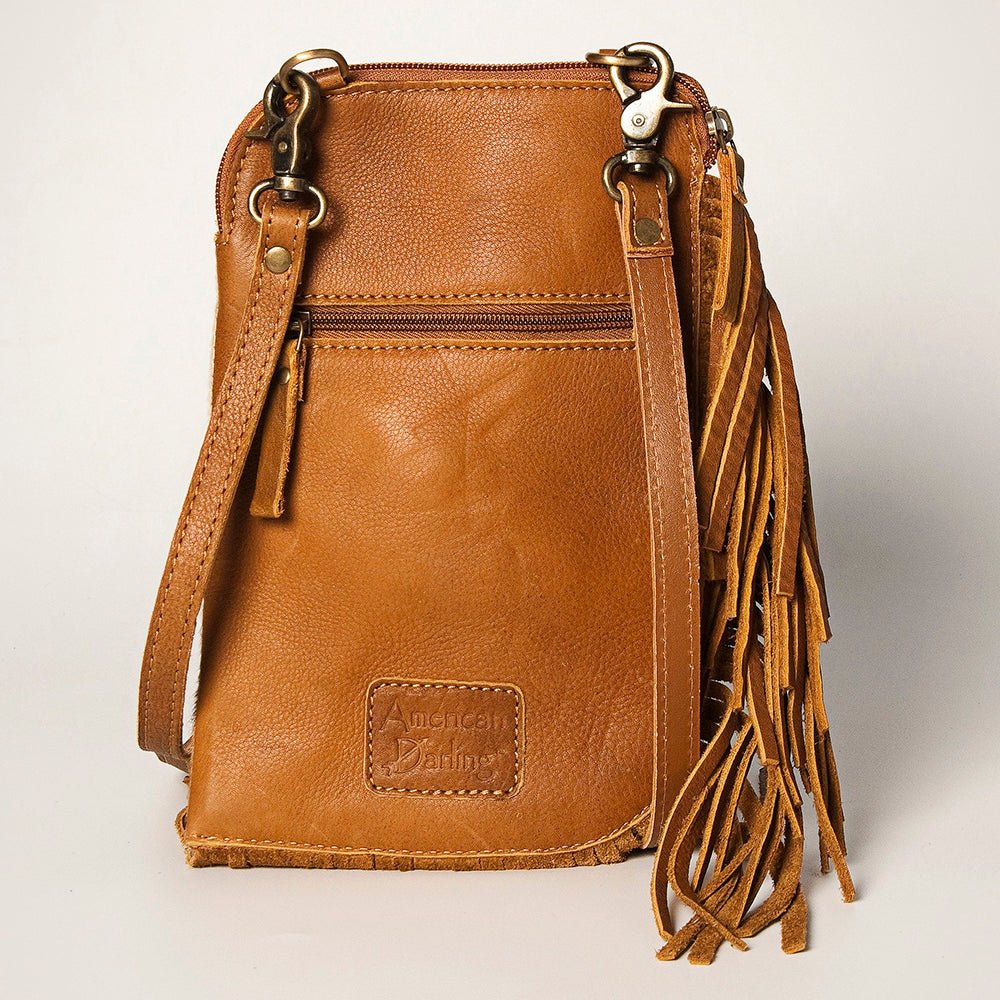 American Darling Chaps Bag Hand Tooled Hair On Genuine Leather women bag western handbag purse