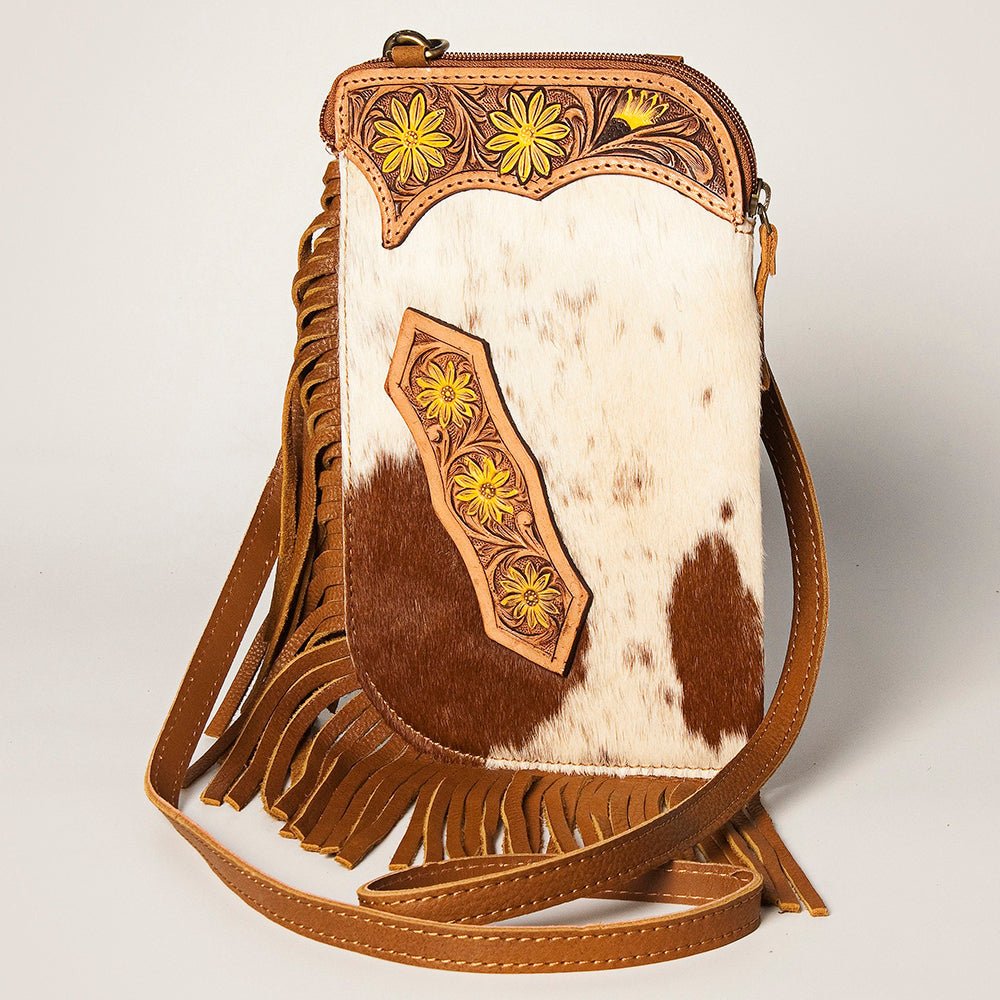 American Darling Chaps Bag Hand Tooled Hair On Genuine Leather women bag western handbag purse