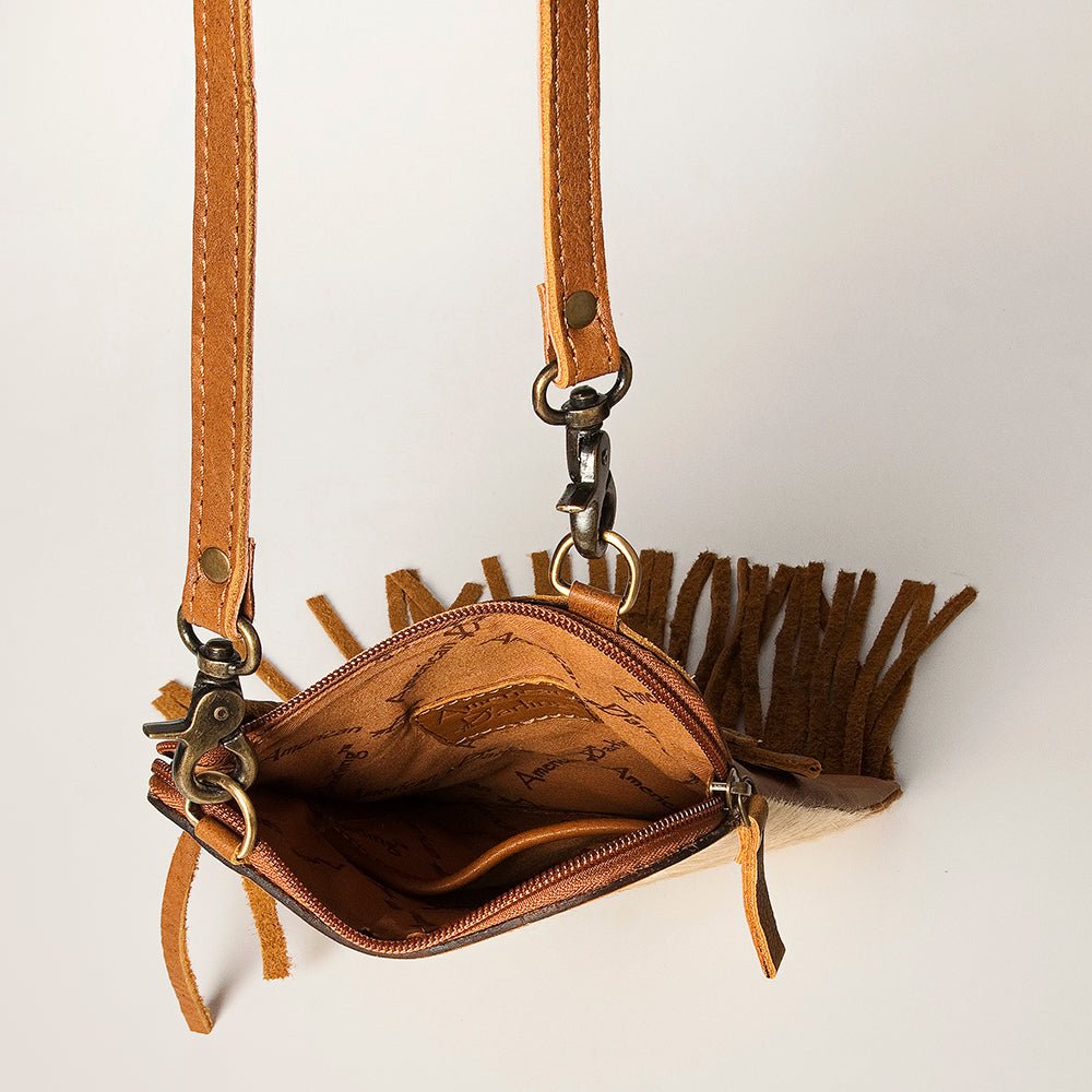 American Darling Chaps Bag Hand Tooled Hair On Genuine Leather women bag western handbag purse