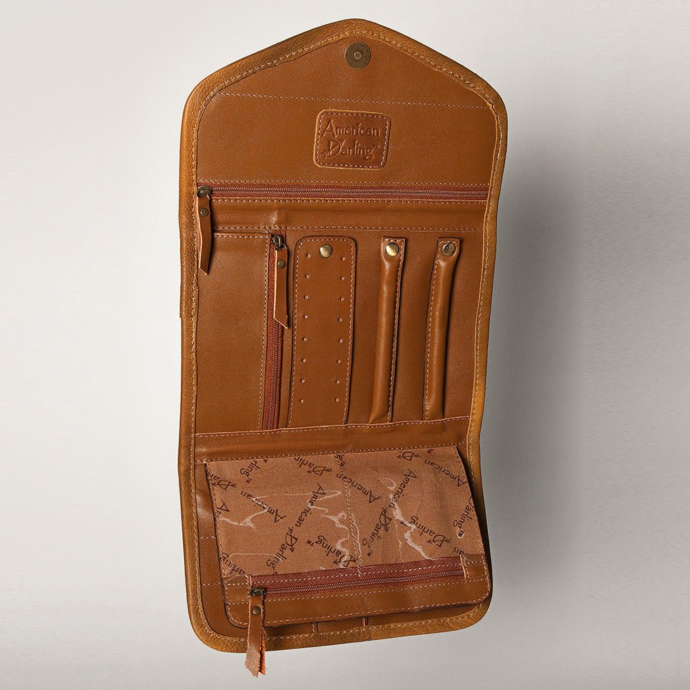 American Darling Jewelry Case Hair On Genuine Leather women bag western handbag purse