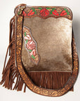 American Darling Chaps Bag Hand Tooled Hair On Genuine Leather women bag western handbag purse