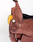 Comfytack Western Horse Saddle Genuine Leather Trail Roping Ranch Tack Set