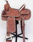 Comfytack Western Horse Saddle Genuine Leather Trail Roping Ranch Tack Set