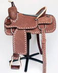 Comfytack Western Horse Saddle Genuine Leather Trail Roping Ranch Tack Set