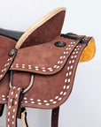Comfytack Western Horse Saddle Genuine Leather Trail Roping Ranch Tack Set