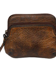 Never Mind Nmbgm120 Coin Purse Vintage Handmade Genuine Cowhide Leather Women Bag Western Handbag Purse