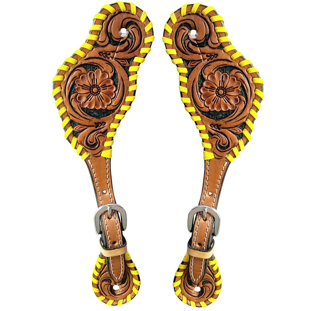 Durable Handcrafted PremiumLeather Spur Straps For Women Western Riding Show Rodeo
