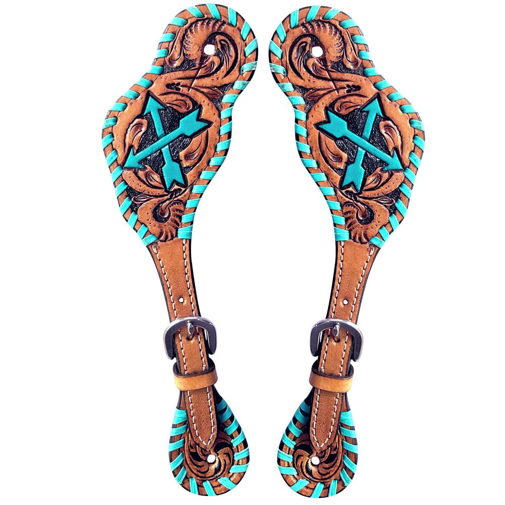 Durable Handcrafted PremiumLeather Spur Straps For Women Western Riding Show Rodeo