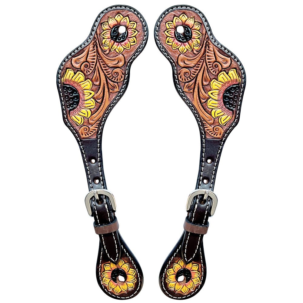 Durable Handcrafted PremiumLeather Spur Straps For Women Western Riding Show Rodeo