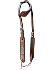 Bar H Equine Genuine Western American Leather Horse Premium Headstall & Breast Collar Set