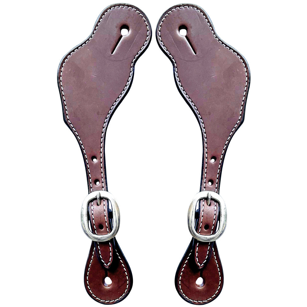 Bar H Equine Leather Spurs Straps for Adults - Western Womens Spur Straps for Horse Riding, Barrel Racing, Show, and Rodeo