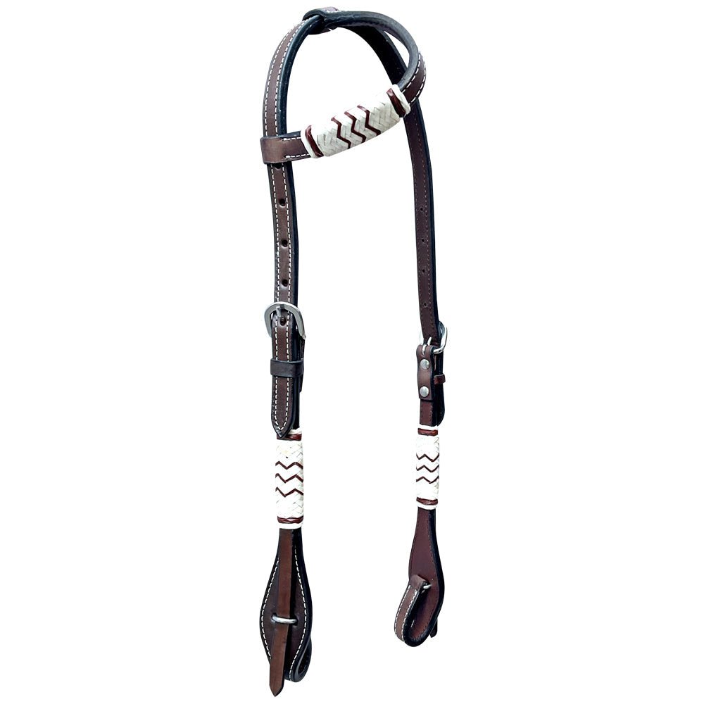 Bar H Equine Genuine Western American Leather Horse Premium Headstall &amp; Breast Collar Set