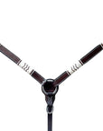 Bar H Equine Genuine Western American Leather Horse Premium Headstall & Breast Collar Set
