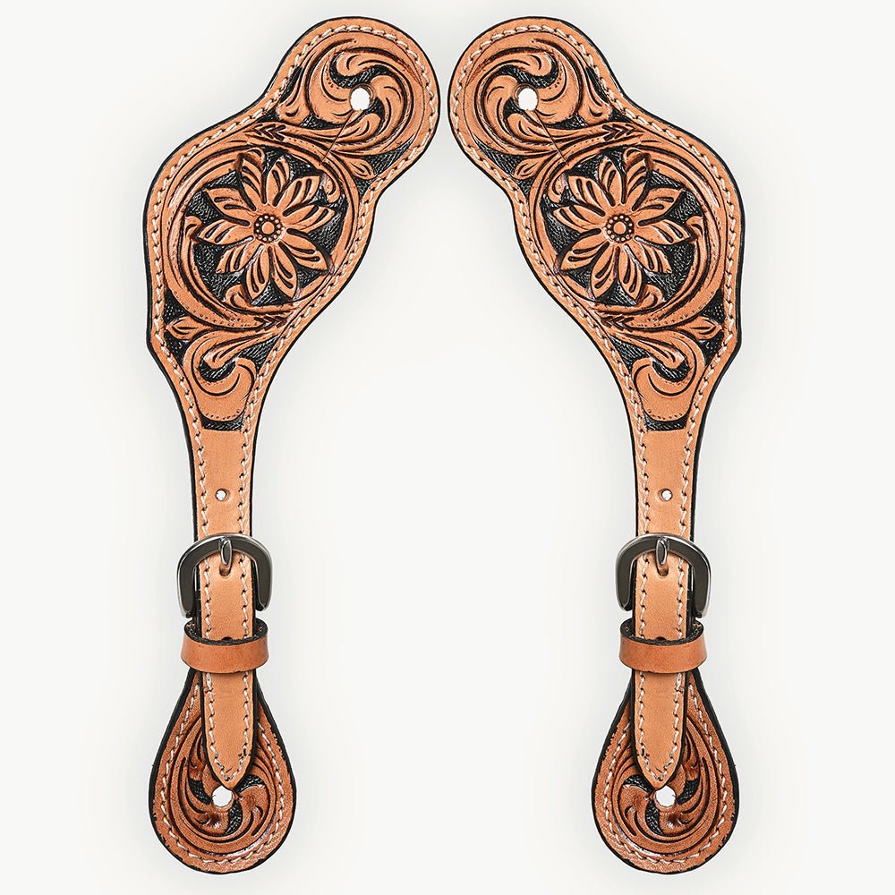 Durable Handcrafted PremiumLeather Spur Straps For Women Western Riding Show Rodeo