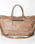 Never Mind Nmbg136A Duffel Vintage Handmade Genuine Cowhide Leather Women Bag Western Handbag Purse